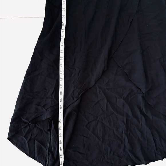 RIO de JAS Black Off The Shoulder Linen Blend Split Front Midi Dress Size Medium - Picture 6 of 12